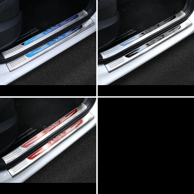 For SKODA KAROQ stainless steel welcome pedal refires door sill strip parts Interior decoration Auto Accessories