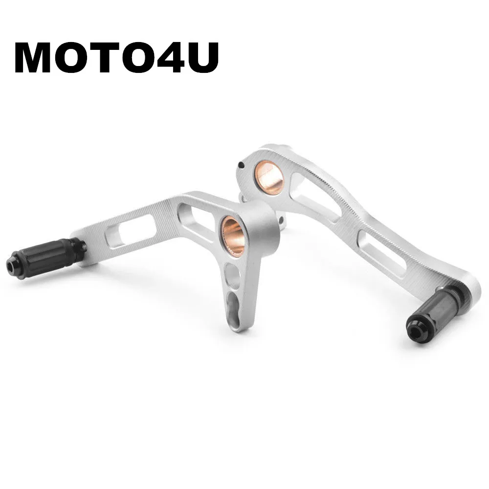 MOTO4U Motorcycle Foot lever Gear lever Set for Circuit Brake For Ducati Scrambler Silverin
