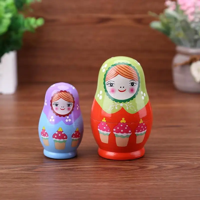 lucy doll Wooden Matrioska Dolls Toys Girls Russian Nesting Dolls Children Educational Toy Handmade Wood Matryoshka Doll CraftsToy coraline doll