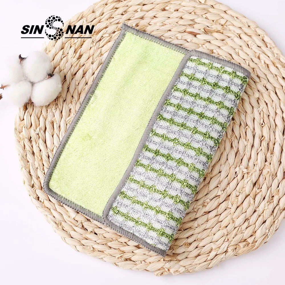 

SINSNAN Wear-resistant Microfiber Non-stick Oil Mercerizing Bamboo Fiber Kitchen Towel Multifunctional Cleaning Rags Dish Cloth