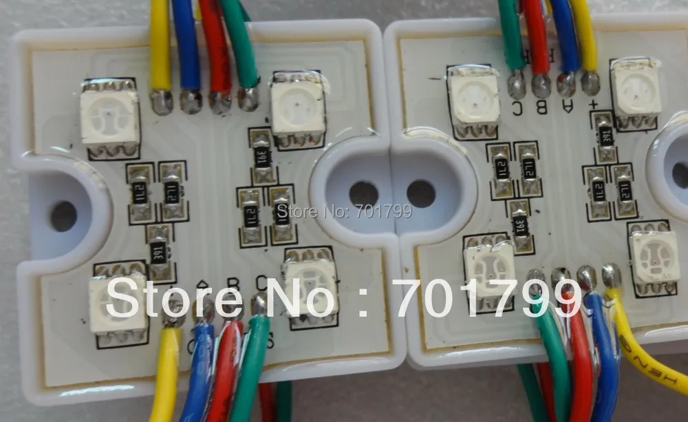 Акция! 20 шт./стенд 5050 SMD светодиодный модуль RGB вход 12 В постоянного тока с