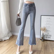 Джинсы с высокой талией для мамы, женские новые модные летние уличные винтажные женские джинсы с вышивкой, Женские винтажные брюки, джинсы