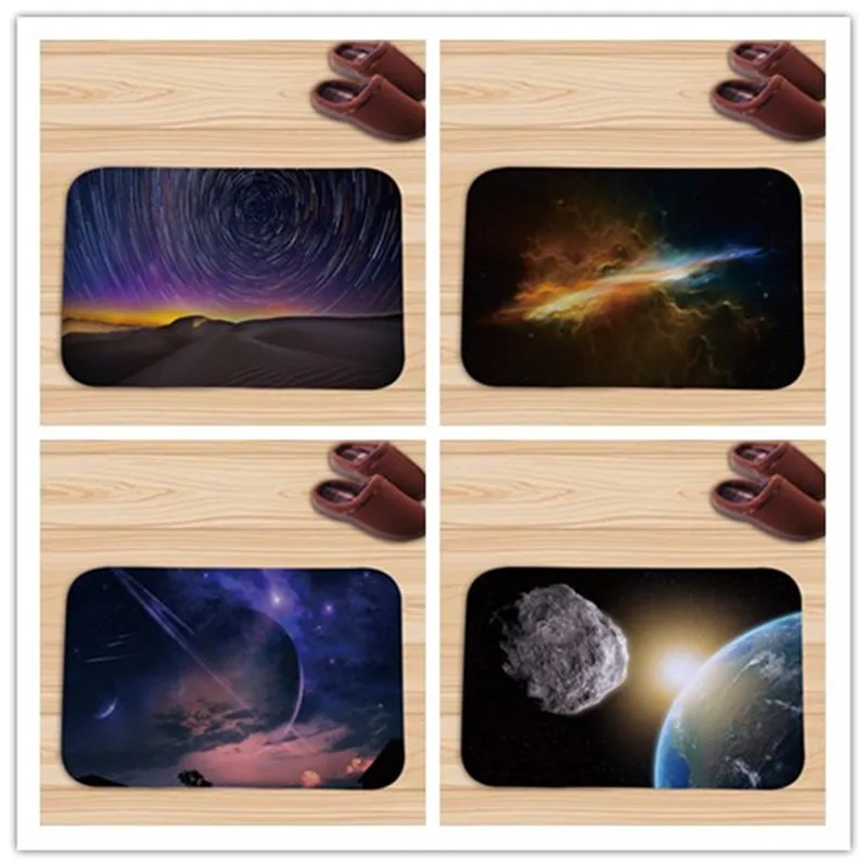 Entryway Mats Beautiful Stars and Planets Door Mat Rugs Carpets Carpet Exercise Print Floor | Дом и сад