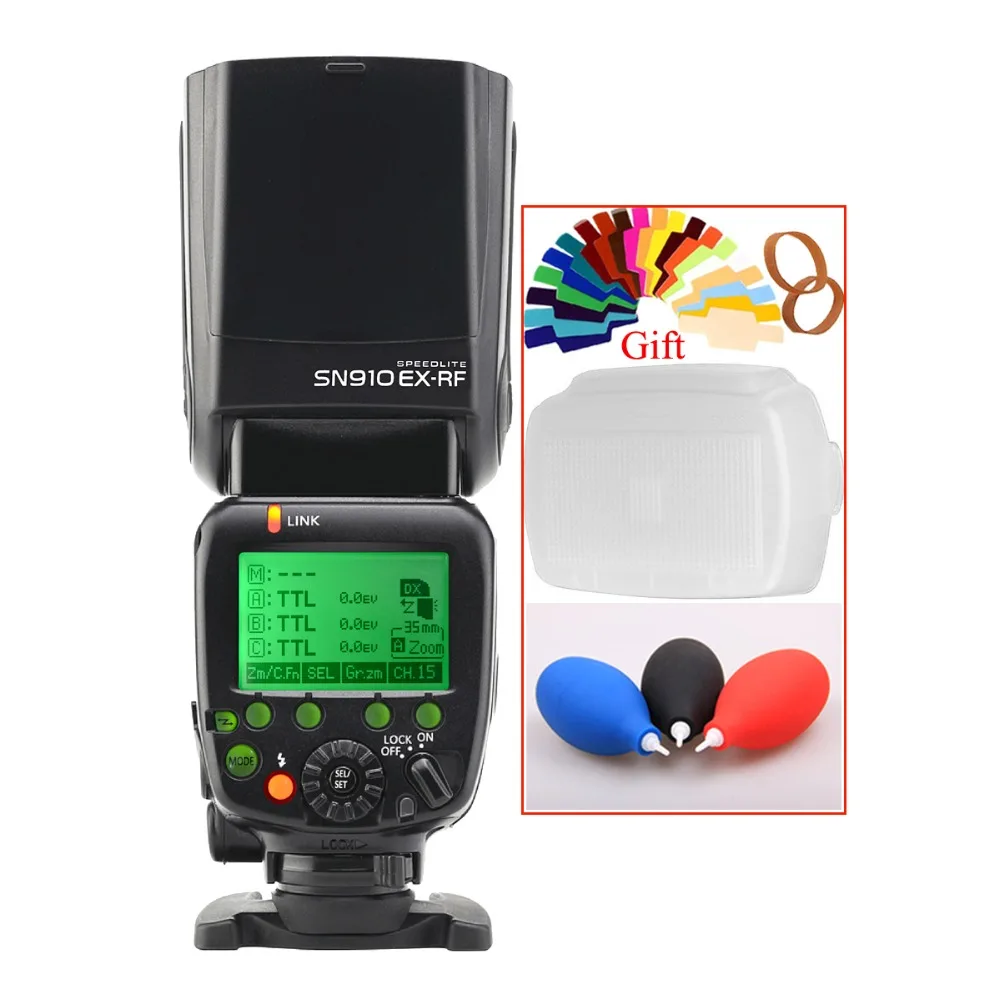 

SHANNY SN910EX-RF i-TTL 2.4G Wireless Transmission Flash Speedlight for Nikon D7200 D7100 D7000 D5300 D5200 D5100 D5000 D3300
