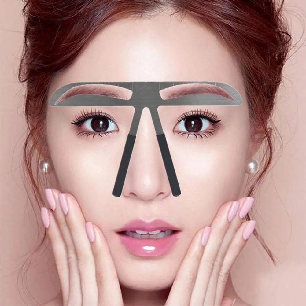 

Stainless Steel Professional Eyebrow Ruler Brow Stencil Makeup Shaping Position Measurer Tattoo Template Durable Make Up Tool