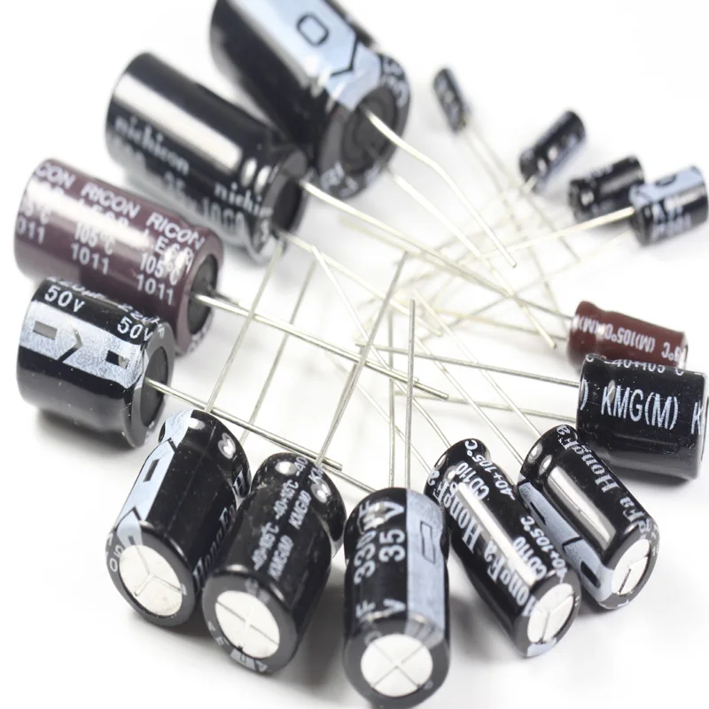 set of 120pcs 12 values 0.22UF-470UF Aluminum electrolytic capacitor assort...