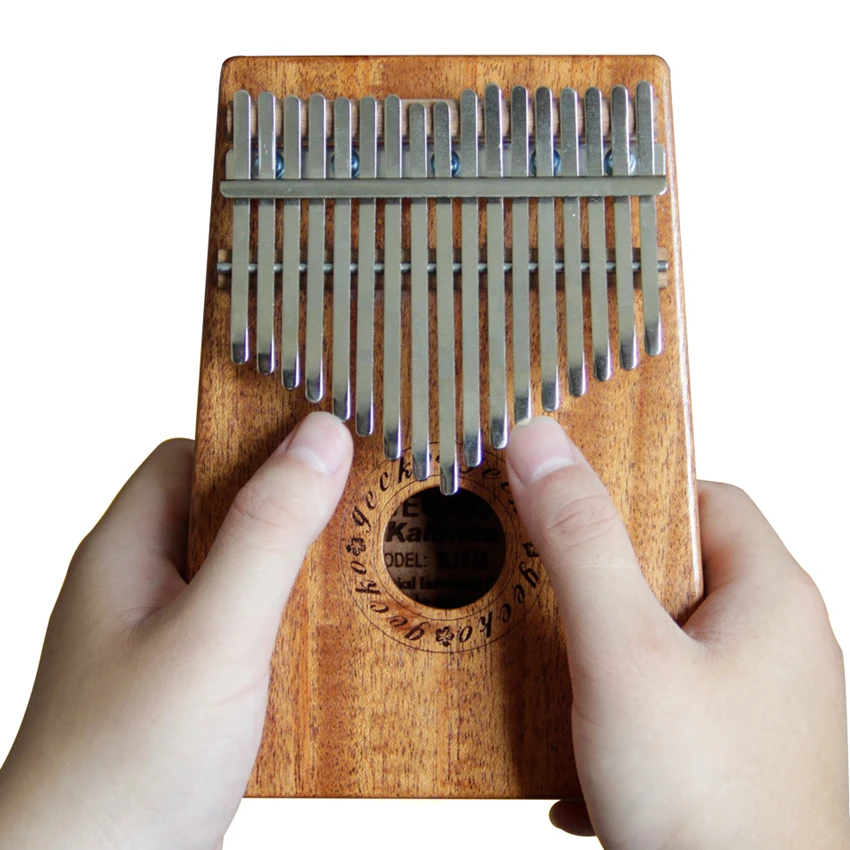 JDR 17 ключ палец калимба Mbira Sanza большой палец пианино карманный размер поддерживающая сумка Gecko клавиатура Marimba деревянный музыкальный инструмент