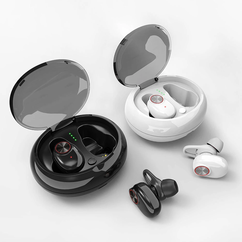 JOINRUN Earphone Bluetooth 5.0 Headset Wireless Earbud with Handsfree Stereo Music QI-Enabled With Charging Box IPX5 Waterproof
