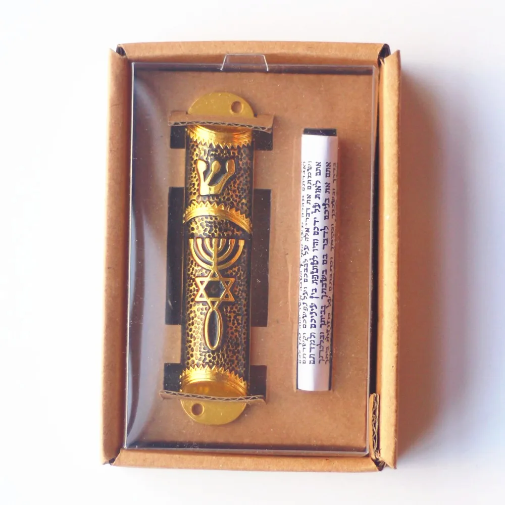 Mezuzah чехол Mezuza пергамент Scaroll на дверных столбов еврейских домов и