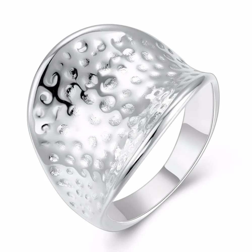 

High-quality 925 stamped silver plated Classic Style Big Thumb Rings For Men/Women Jewelry gift boxes free shipping
