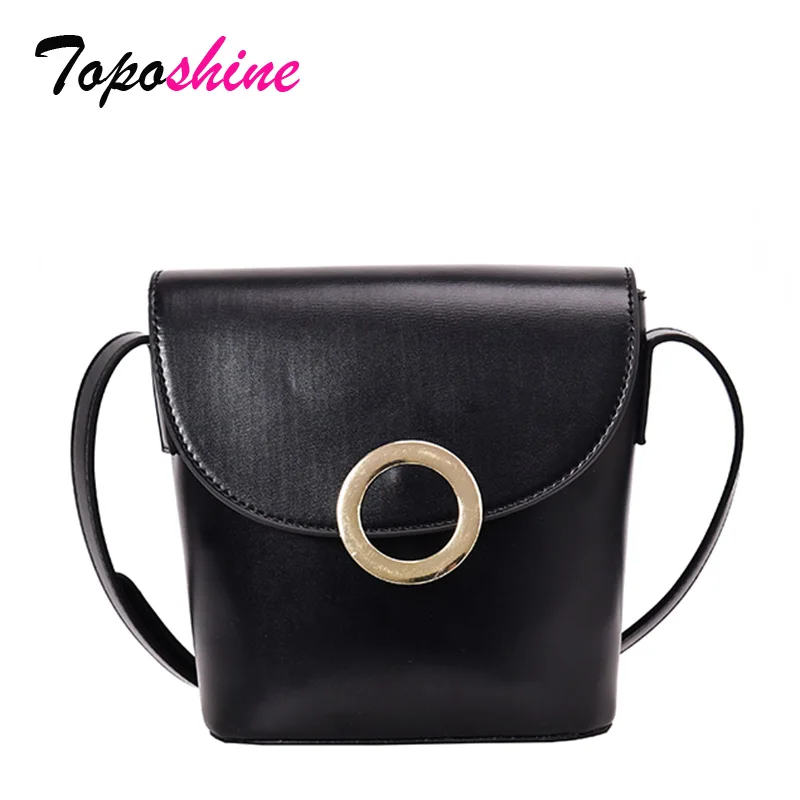

Toposhine Solid Color Ladies Bucket Bag New Fashion High Quality Casual Wild Shoulder Messenger Bag