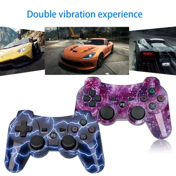 

Bevigac Portable Wireless Bluetooth Double Shock Controller Gamepad Joystick for Sony PlayStation 2 3 PS3 PS2