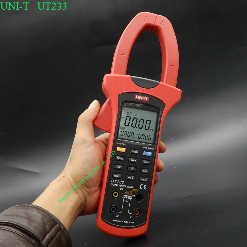 

UNI-T UT233 Digital 3 Phase True RMS Digital Power Clamp Meters  w/ Positive/Reverse/Phase Deficiency Phase Sequence Test