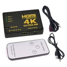 4K/2K/1080P HDMI-совместимый сплиттер, 3 входа, 1 выход, концентратор hdmi, видеопереключатель, переключатель для дисплея, DVD, HDTV, для Xbox, PS3, PS4