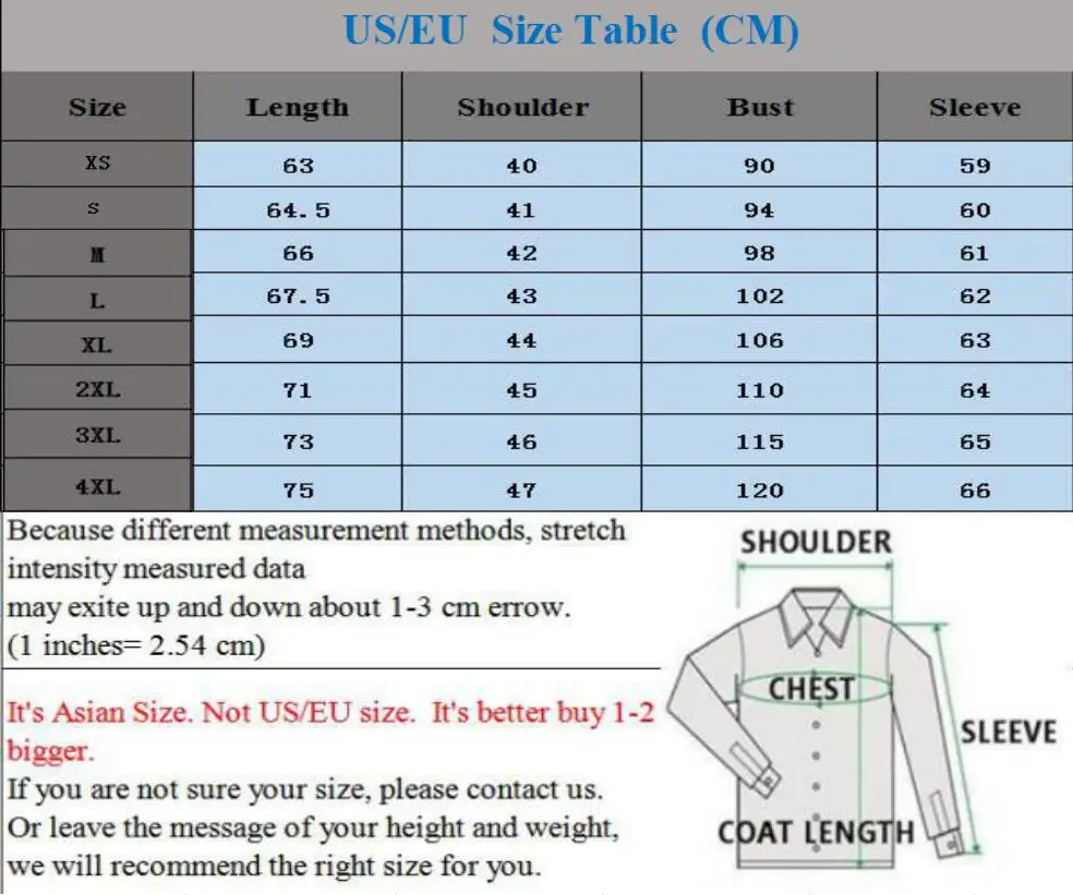 Mens 4xl Size Chart