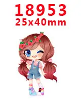 18953 30 шт мультфильм персонаж плоское украшение из смолы PR 18951 - Цвет: 18953