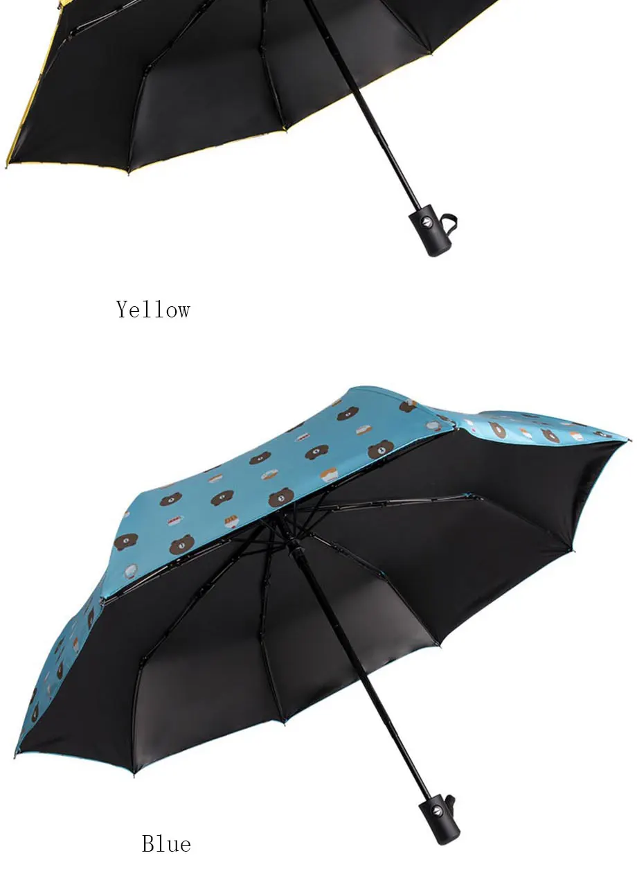 Полностью автоматический складной зонт для женщин и мужчин, роскошные большие ветрозащитные зонты, Женский Зонт от дождя, черная краска, Paraguas