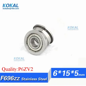 

[SF696ZZ-P6] 10pcs Stainless Steel 420C flange bushing ABEC-7 high precision 440C bearing SF696zz SF696-zz SF696 6*15*5*17*1mm