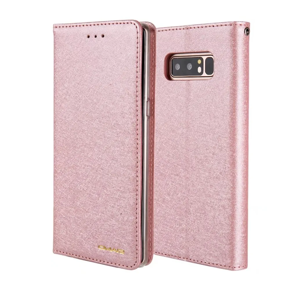 CMAI2 لسامسونج غالاكسي S9 Plus حالة جلدية الحرير المغناطيسي فليب محفظة من البولي يوريثين غطاء لسامسونج S9 S8 S7 حافة S10 زائد حالة حامل