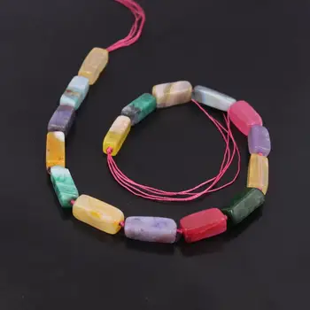 

15.5"/strand Rainbow Dragon veins Agates Solid Nugget Loose Beads,Mixtz Gems Stone Cut Rectangular Pendants Necklaces Jewelry