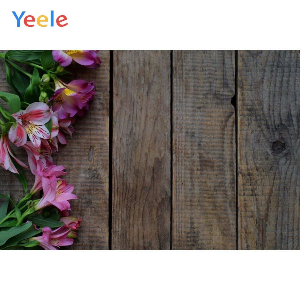 

Yeele Lace Brown Grey Black Wooden Board Planks Commodity Show Photography Backgrounds Photographic Backdrops For Photo Studio