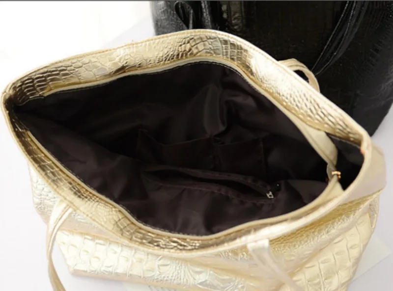 wristlet beads Brand Fashion Casual Women Shoulder Bags Silver Gold Black Crocodile Handbag PU Leather Female Big Tote Bag Ladies Hand Bags Sac small crossbody bag