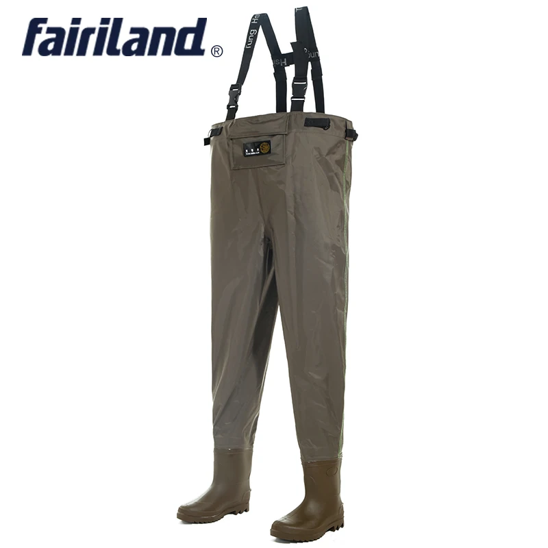 

Waist Fishing waders with wading pants wading boots adjustable shoulder strap Comfortable Overall high abrasion resistance