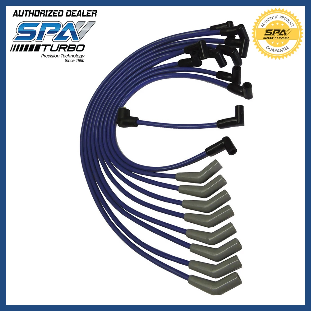 

RACING SPARK PLUG WIRE SET Fits For SB V8 302 5.0L 5.8L, F-150, Mustang BLUE NON HEI 9.0mm: "E" OR OIL FILLED STYLE COIL SPATURB