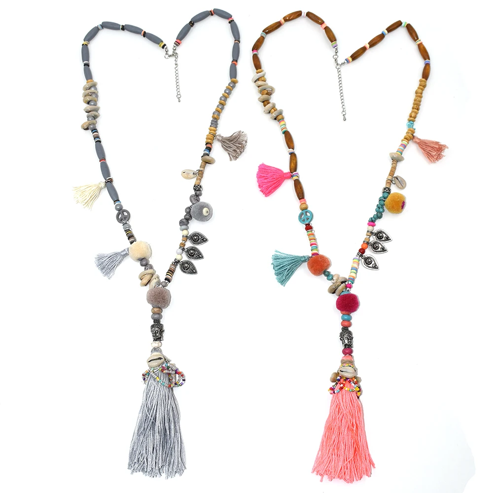 2017New Clothing accessories Bohemian ethnic beaded chains tassel