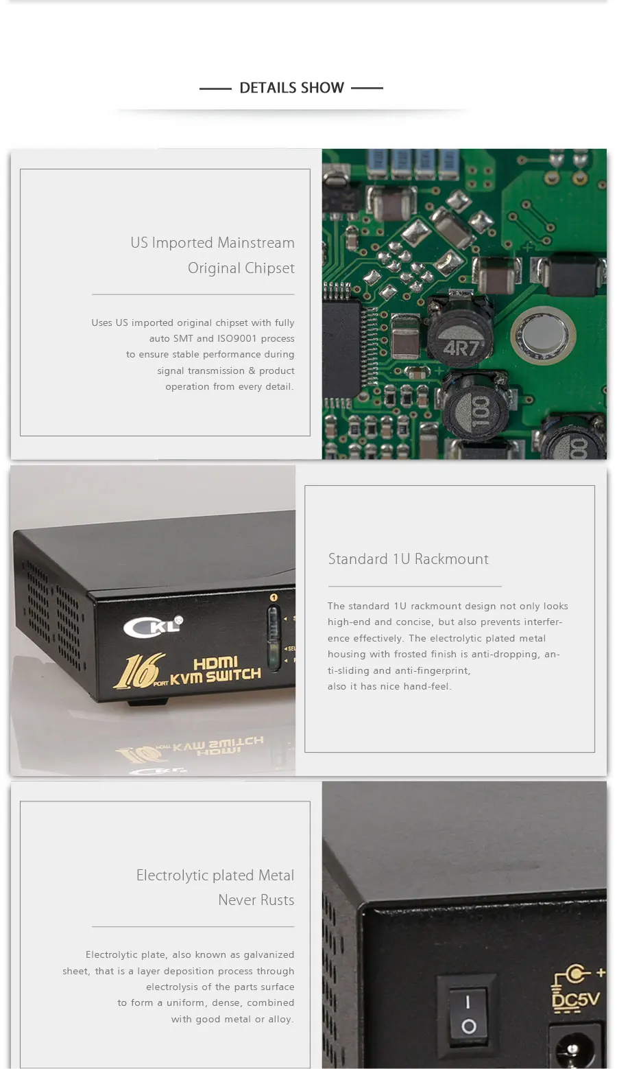 USB HDMI kvm-переключатель 16 Порты и разъёмы без кабелей, монитор компьютера клавиатура Мышь коммутатор 1080 P стойку CKL-9116H