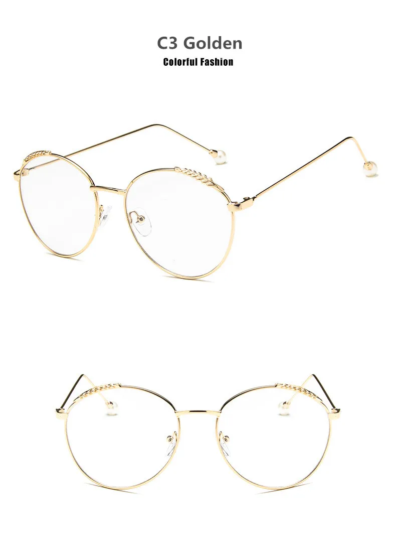 Женские оптические металлические художественные перьевые декоративные очки в ретро стиле, простые зеркальные очки для близорукости, компьютерные очки для украшения