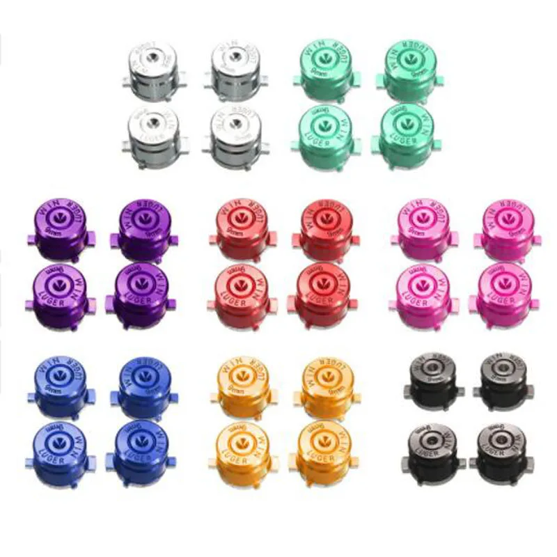 

Metal Bullet ABXY Button Joystick Thumbstick Caps Replacement Part Sony Playstation Dualshock 3 4 PS3 PS4 DS4 Gamepad Controller