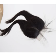 Cheap Straight Lace Closure Bleached Knots Brazilian Straight Closure Brazilian Virgin Human Hair Closure 3 Part Lace Closure