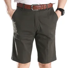 Летние мужские шорты размера плюс 31-42,, длина до колена, повседневные короткие штаны с карманами, однотонные хлопковые Бермуды, шорты Карго для мужчин