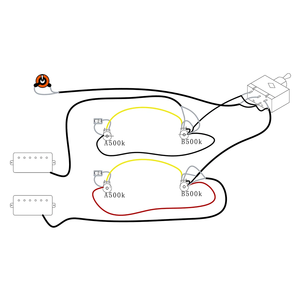 Монтажный комплект электропроводки с 3 коробками переключателя селектора звукоснимателя 2 V/2 T/1J для LP электрогитарной цепи Установочное изделие