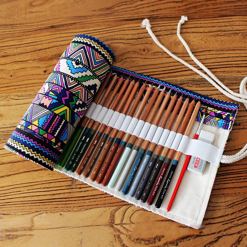 1 шт. модные многофункциональные DIY Рисование на холсте ручка сумка креативная живопись кисти инструмент для хранения в национальном стиле Косметический Карандаш сумка