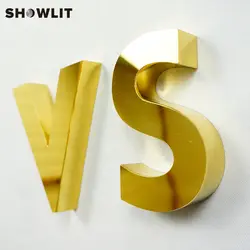 Titanized золотой цвет индивидуальные 3D Channel буквы на заказ