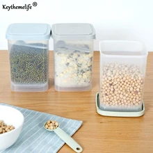 1 шт. штабелируемые пластиковые запечатанные банки с крышкой ложки емкость для хранения пищи коробка для хранения кухонных инструментов B