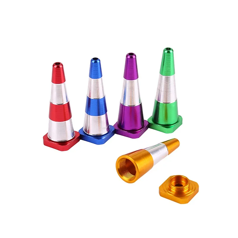 

Grinder Weed Smoking Pipes Fashion Roadblock Shape Personality Light Metal Pipes Herb Tobacco Pipe Grinder Mouthpiece Smoke