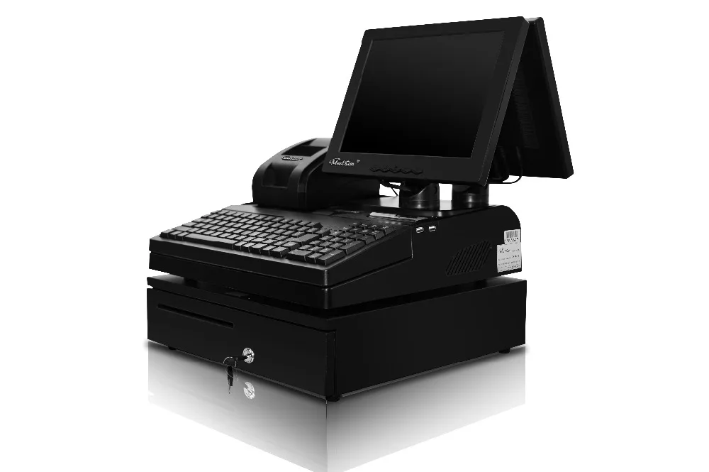 12 inch all in one dual display convenience store pos terminal with