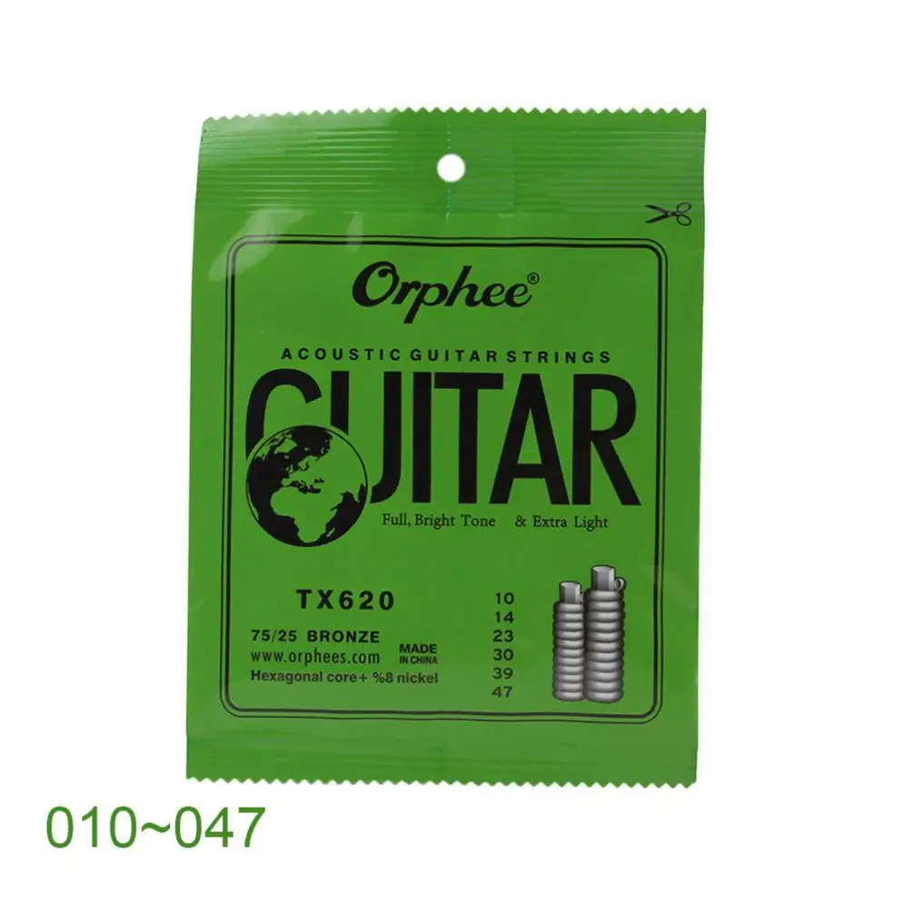 6pcs/lot Acoustic Guitar String 010047 Phosphor Bronze Alloy Strings