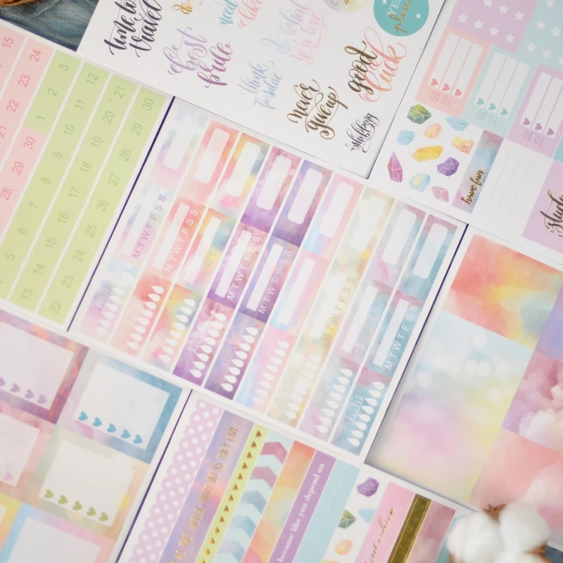 Lovedoki hermosa nube pegatina cuaderno planificador pegatinas decorativas bala diario accesorios regalo papelería suministros escolares