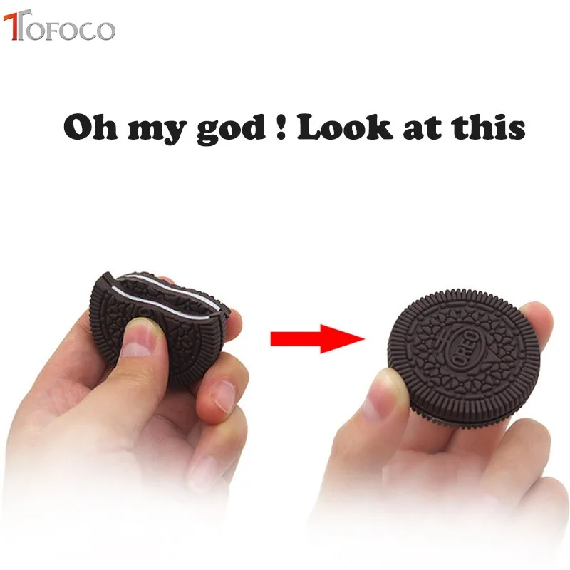 

TOFOCO Biscuit Bitten Close-Up Magic Street Trick Restored Gimmick Cookie Toy Cute Magic Tricks for Kids