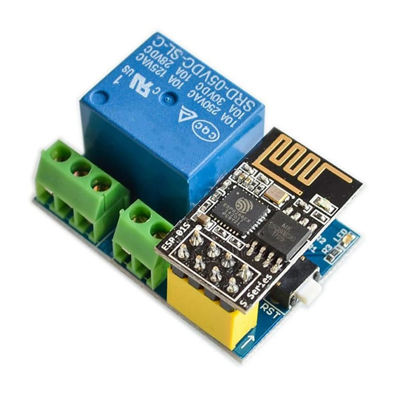 ESP8266 ESP-01S 5 в wifi релейный модуль вещи умный дом дистанционное управление переключатель для Arduino телефон приложение ESP01S беспроводной wifi модуль - Цвет: Black