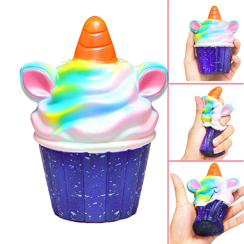 Jumbo Galaxy Красочные Единорог Мороженое Мягкий медленно поднимающийся мягкий