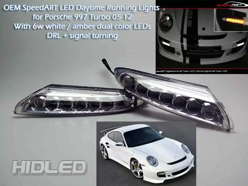 LED Bumper DRL Daytime Running Lights font b Lamp b font White Amber Dual Color DRL