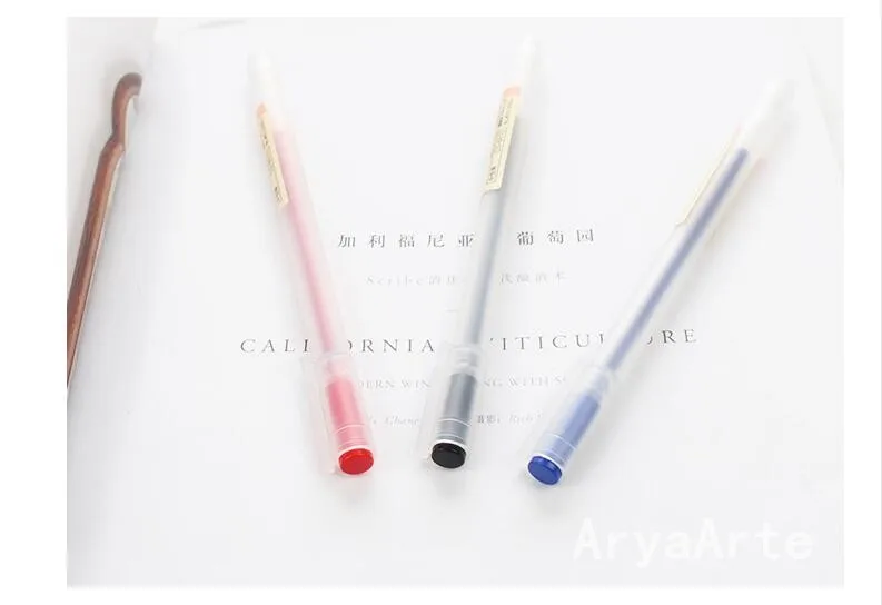 4 шт./лот гелевая ручка 0,5 мм черный/красный/синий чернилами Maker ручка Школа Офис питания