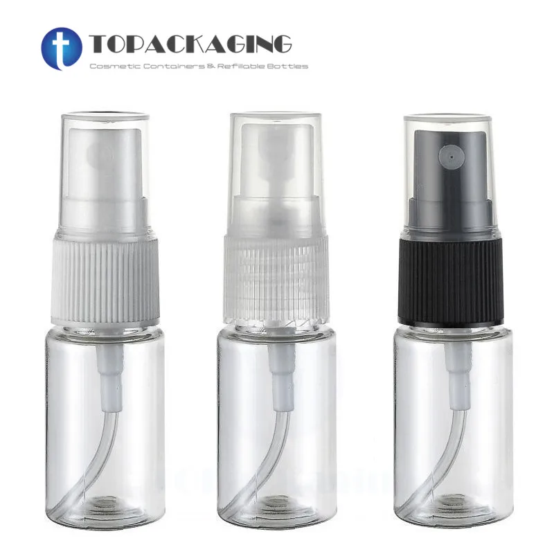 200PCS*10ML Spray Pump Bottle Clear Plastic Makeup Perfume Refillable Packing Empty Parfum Cosmetic Container Transparent Tube