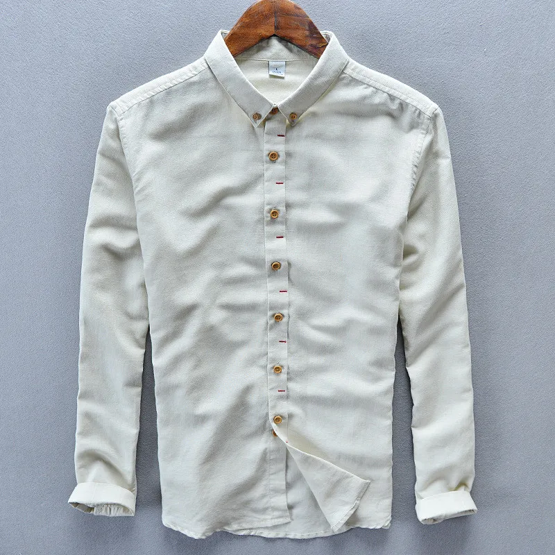 Casual Hawaiian Shirt Men shirt Cotton Linen designer brand shirts men