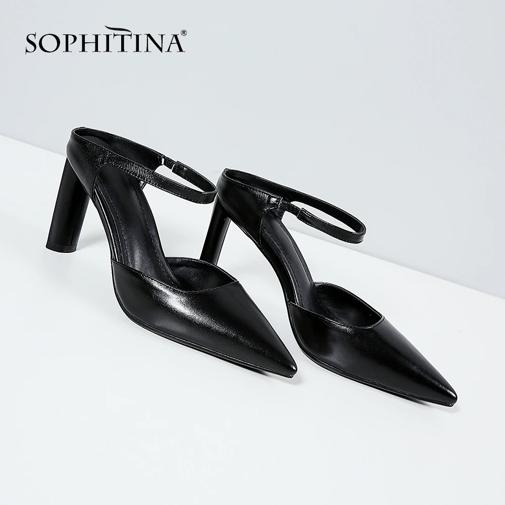 SOPHITINA/Новинка Весенне летние однотонные лаконичные сандалии Элегантные и